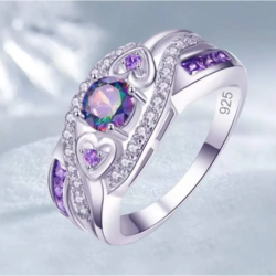 Inele de zircon violet